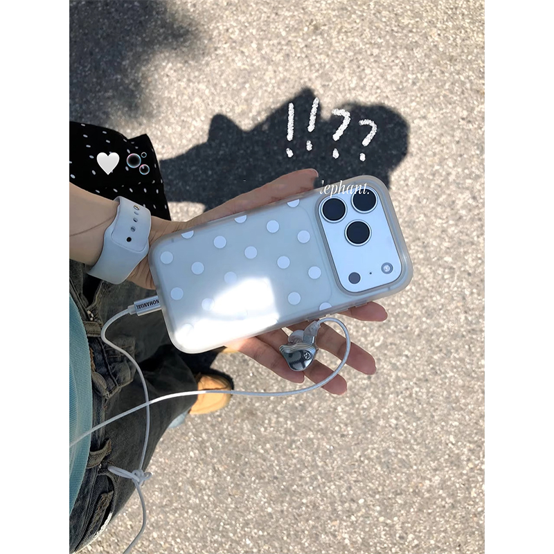 Phone Cases Polka Dot - Funda Simple Angel Blanca con Puntos