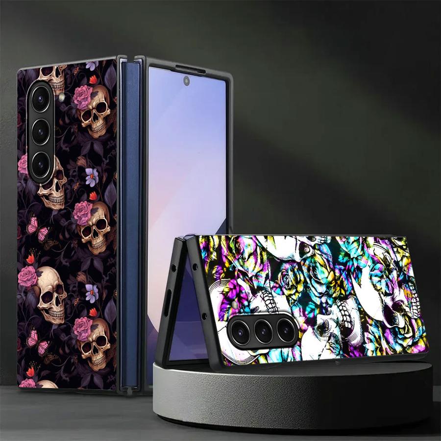 Phone Cases Z Fold 5 - Funda con diseño de calavera para