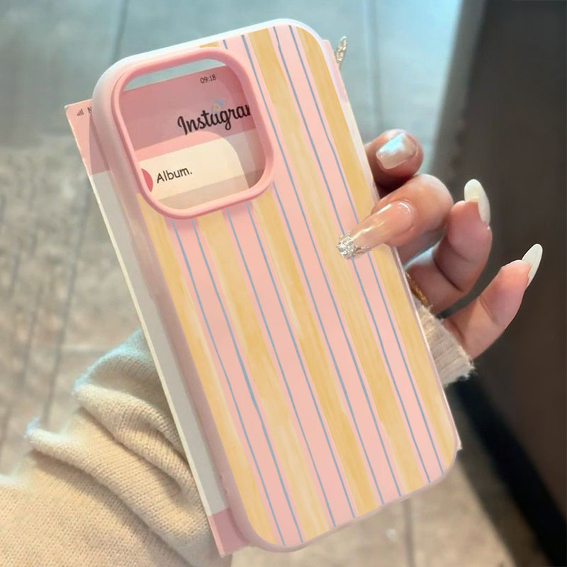 Phone Cases Yellow - Elegante funda de teléfono a rayas