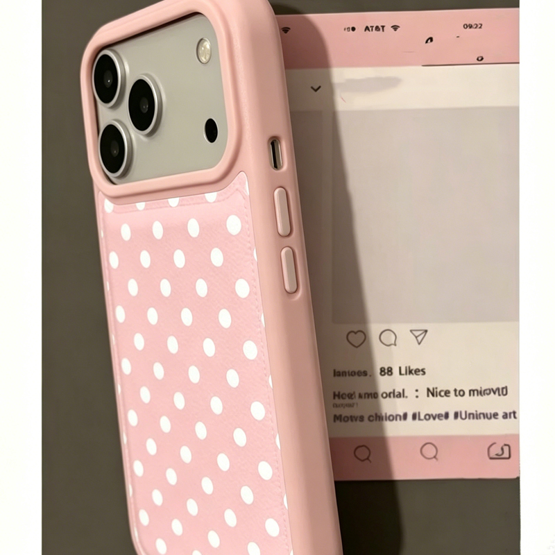 Funda de Cuero con Diseño de P - Phone Cases Polka Dot reseña y precio