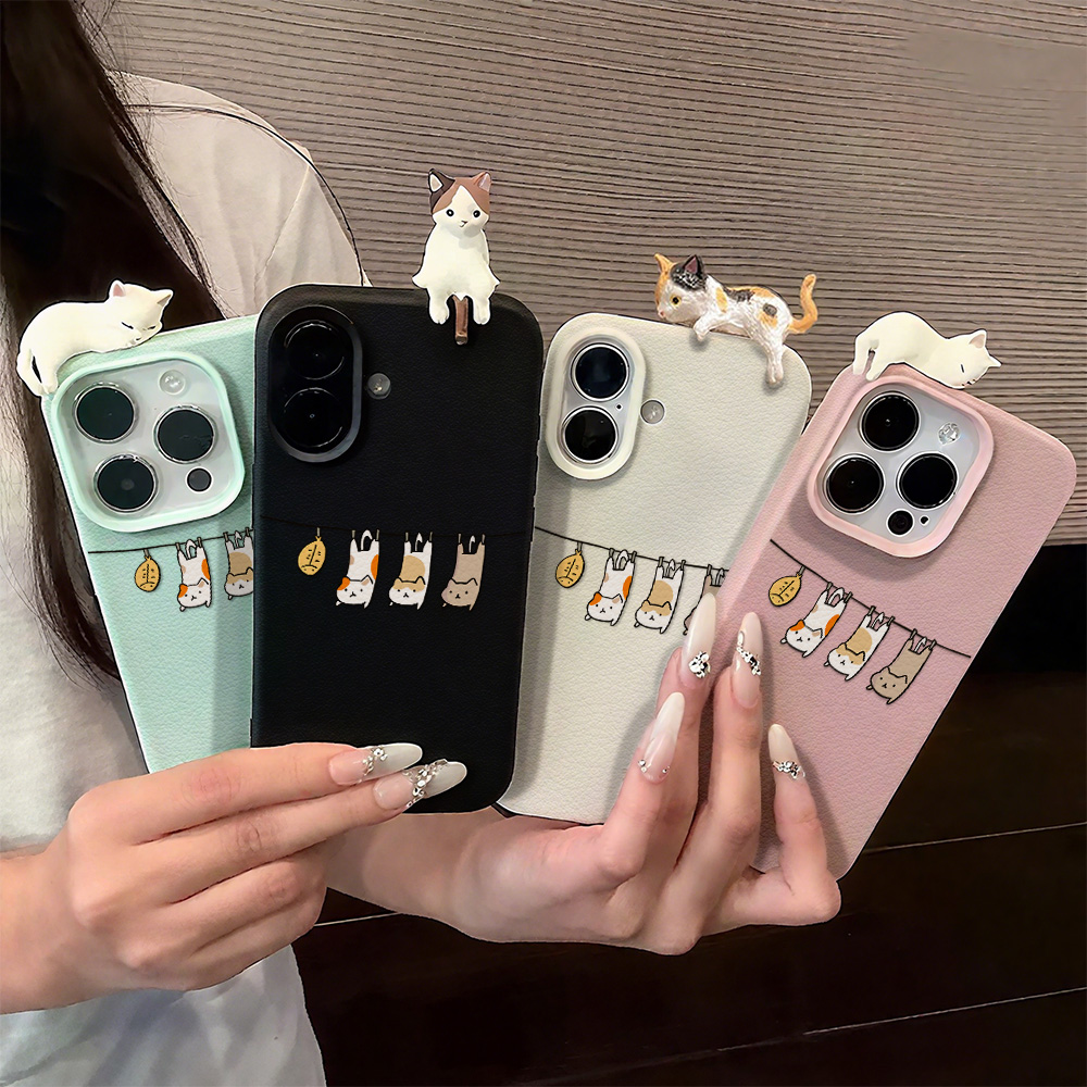 Funda de cuero con bonito gato - Cute Cartoon Case reseña y precio