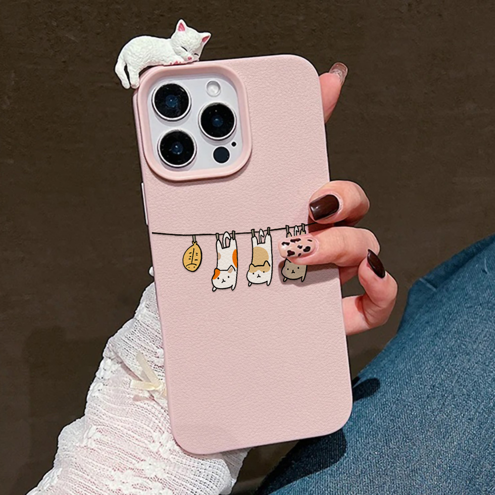 Funda de cuero con bonito gato - Cute Cartoon Case reseña y precio