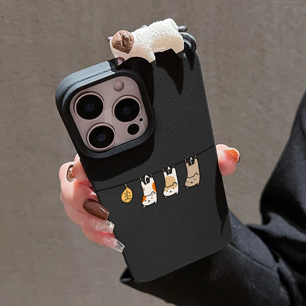 Funda de cuero con bonito gato - Cute Cartoon Case reseña y precio